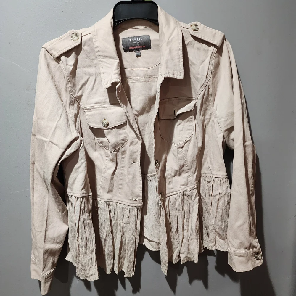 Torrid 0 Light Tan Utility Jacket - Picture 6 of 8